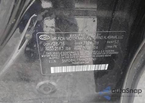 2017 Hyundai Elantra Se from USA, damaged, VIN 5NPD84LF5HH015741